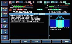 RTTY Decode screen
